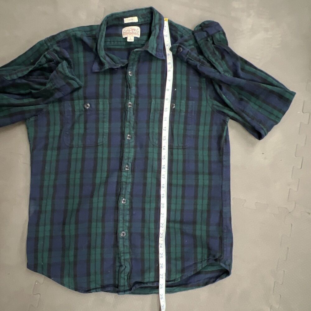 (3) J. Crew Mens Mid-Weight Flannel Shirt Plaid Button Down Slim Fit Large Chrty - Picture 6 of 16